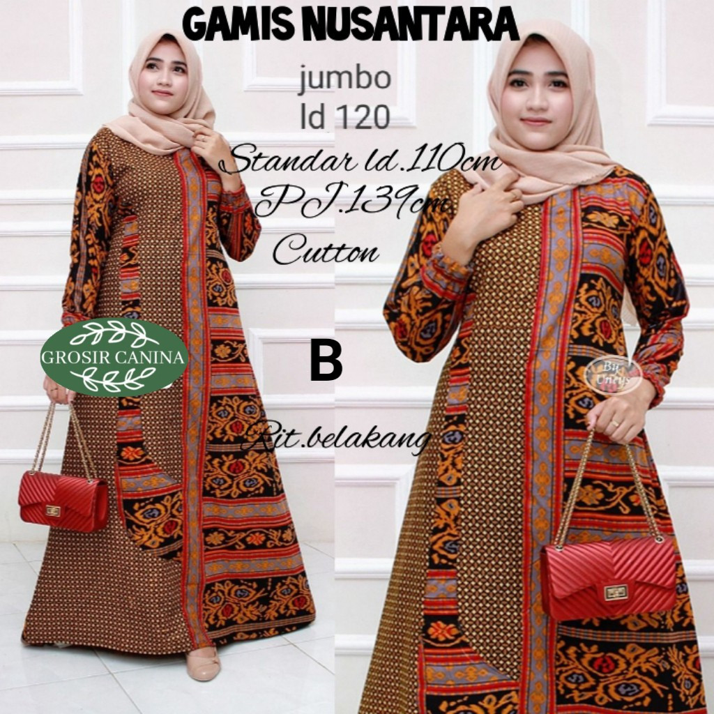 Gamis Batik Jumbo Nusantara/Baju Muslim