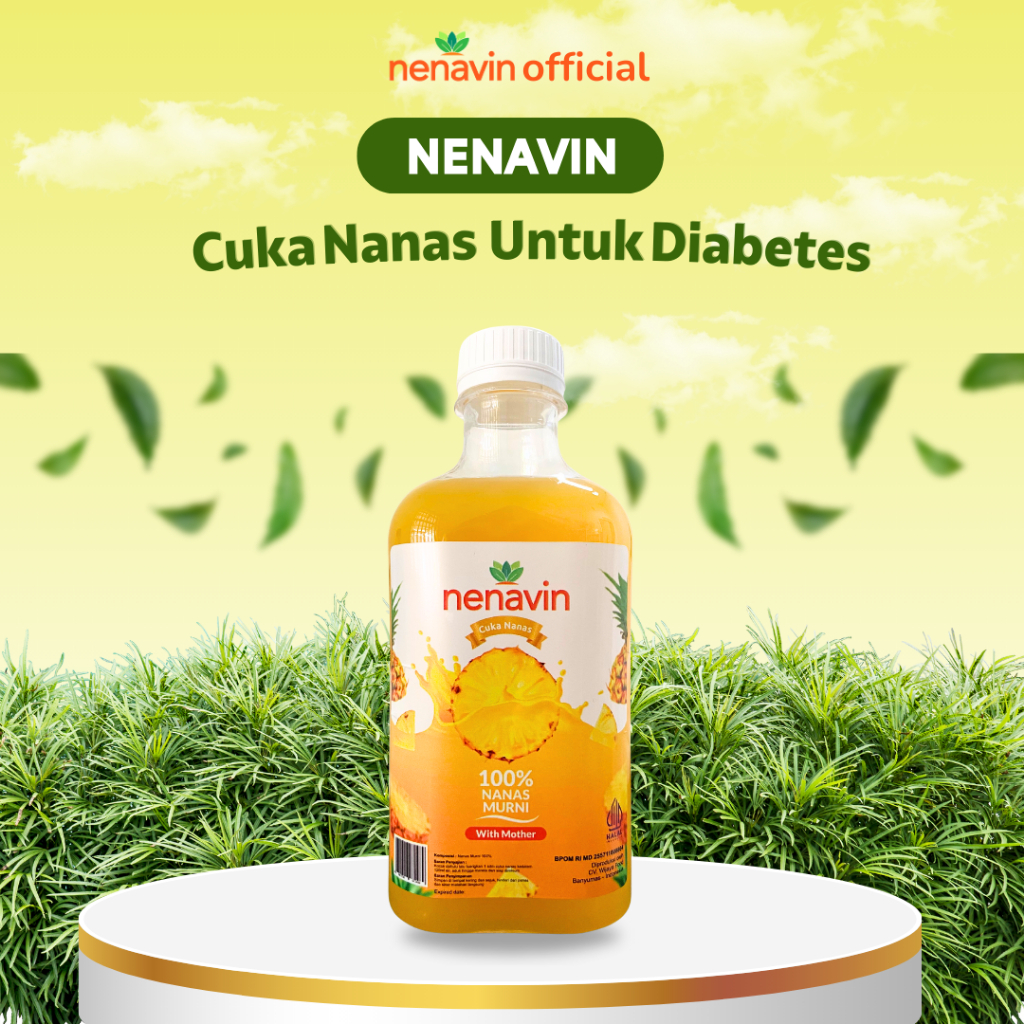 

NENAVIN cuka Nanas Original Organik 280ml / NENAVIN / Atasi Diabetes Ampuh / 100% Nanas Utuh with Mother / Nenavin Official Store / BPOM