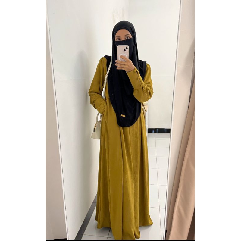 Gamis crinkle premium murah daily