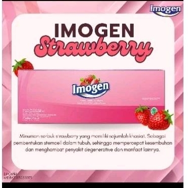 Imogen strawberry(isi 30 saset)pendetox racun, kolesterol, penurun BB