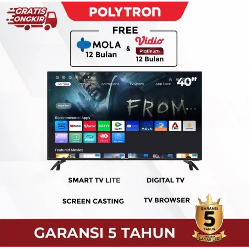 POLYTRON PLD 40CV8969 LED TV 40 inch Smart Digital Full HD TV