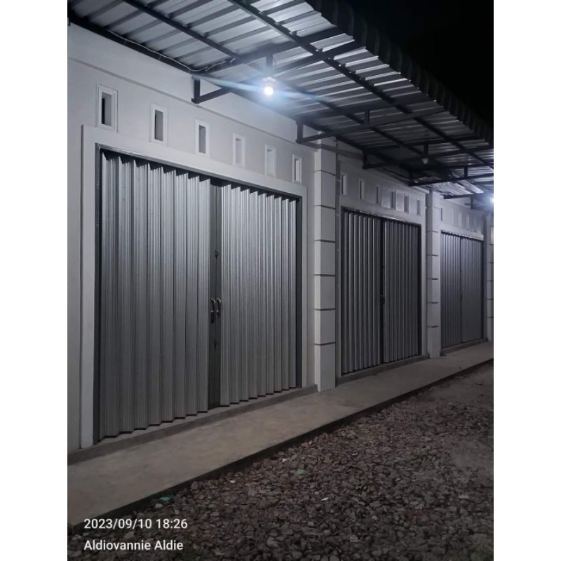 Pintu Folding Gate 0,5 Galvalum