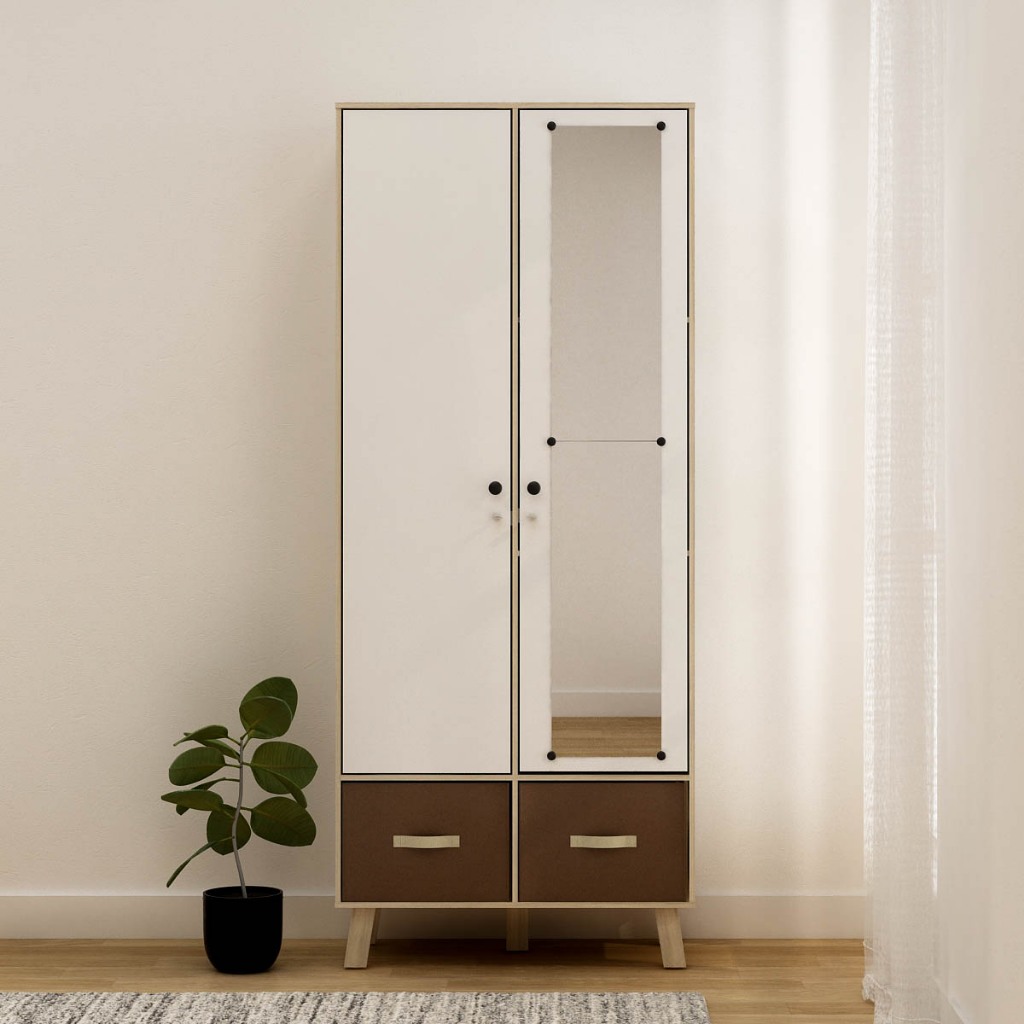 Lemari Pakaian Kayu 2 Pintu Pira Arnor WD 2 Promo Murah