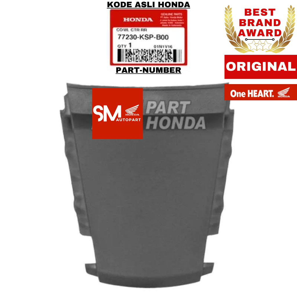 AHM 77230-KSP-B00 Cover Tail Sambungan Body Atas Lampu Belakang Megapro Monoshock