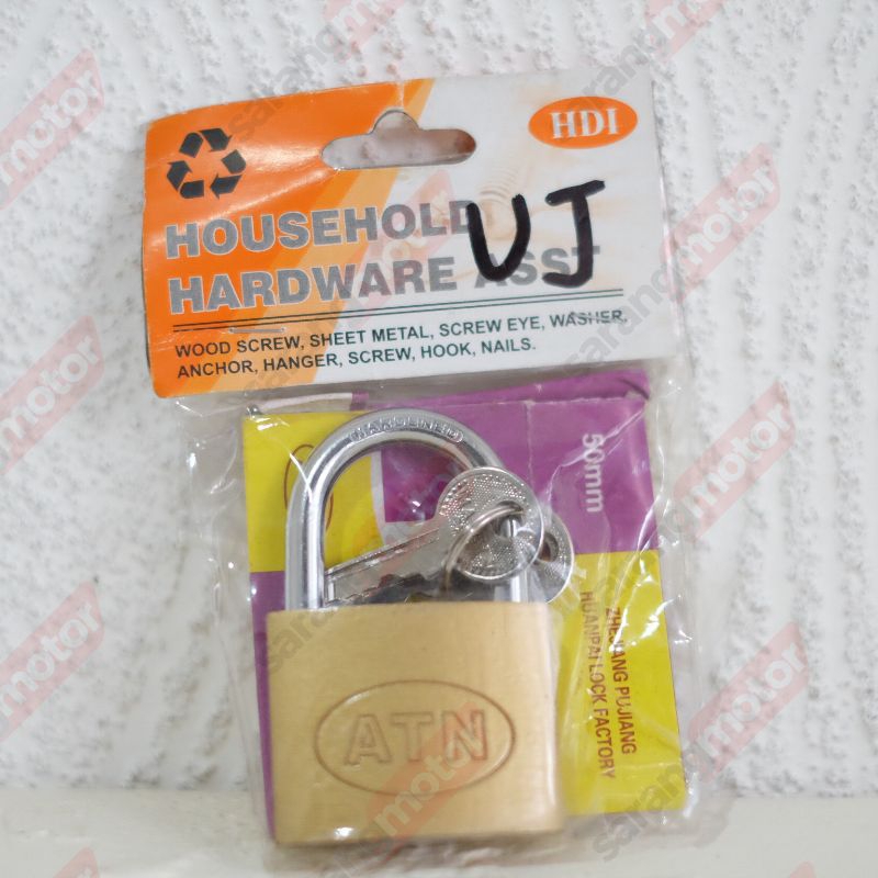 Weitech Gembok koper Kecil Gembok Kuningan Kecil / gembok koper / gembok pintu / kunci gembok kecil