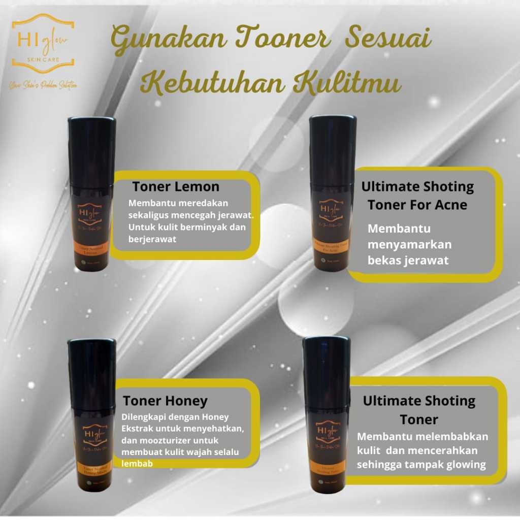 TONER PREMIUM HONEY - LEMON - CHAMOMILE BY HI GLOW SKINCARE