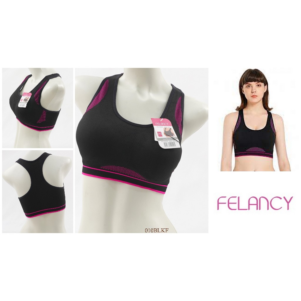 Bra Wanita Tanpa Kawat FELANCY Size M (bra 32A s/d 34B)  Busa Tipis Wireless Wirefree Model Sport Pa