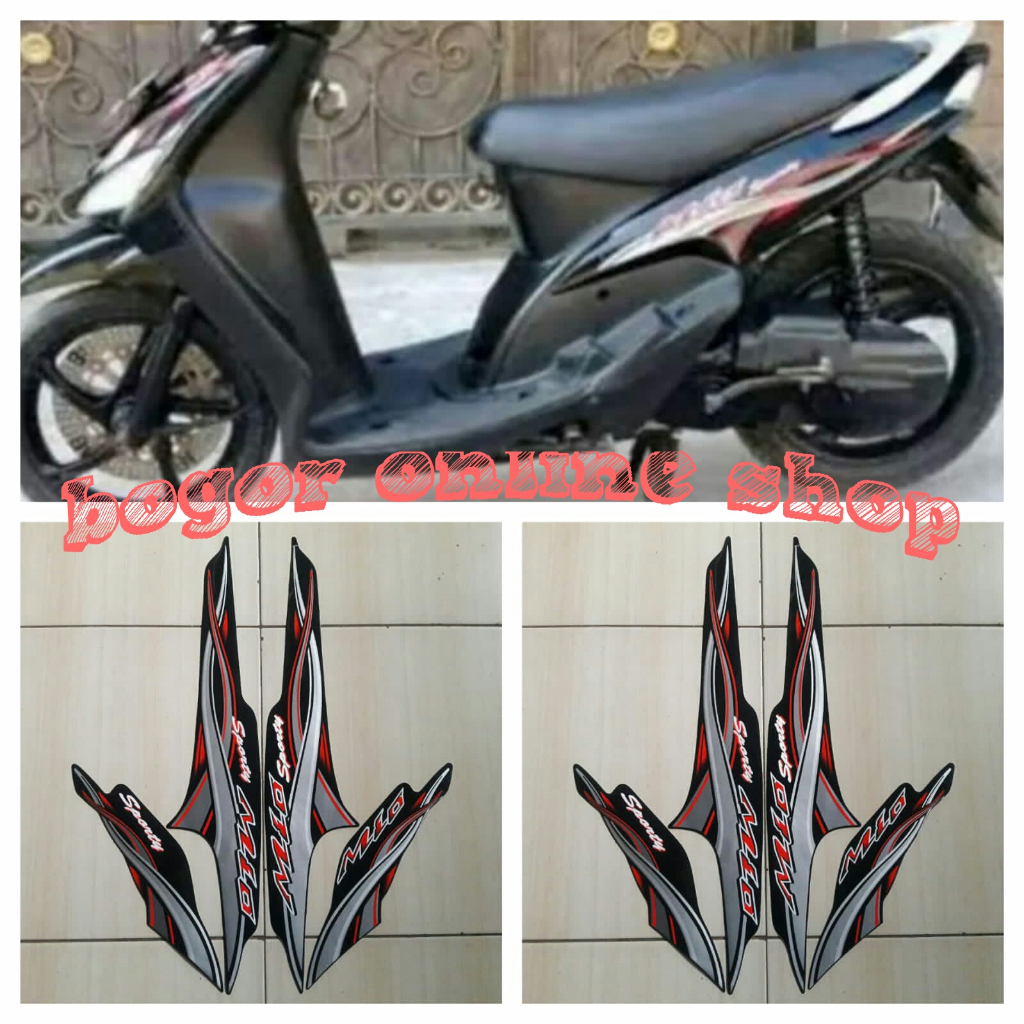 stiker motor mio sporty 2005 hitam