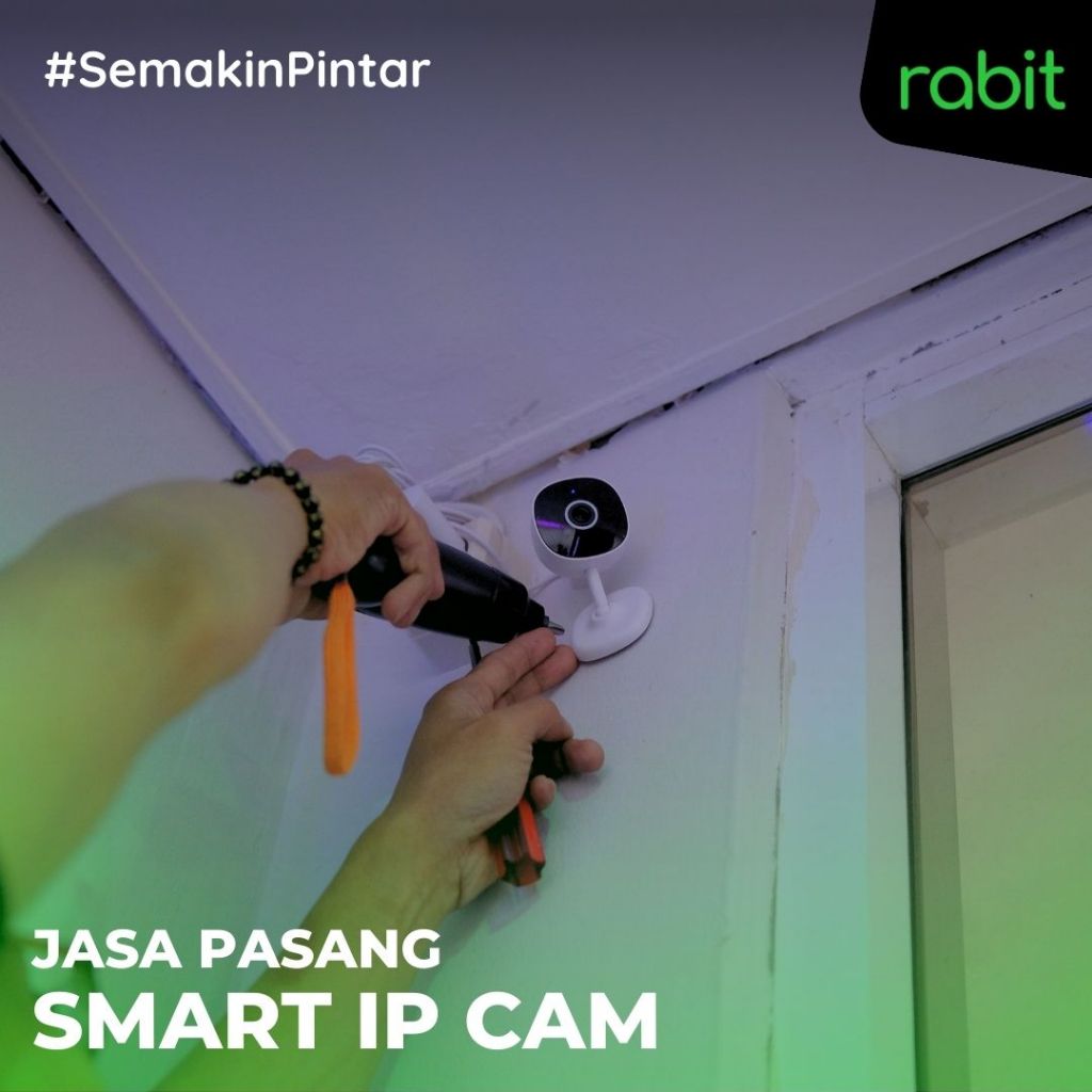 Jasa Pasang Pemasangan CCTV Rumah RABIT Smart Home IP Camera Indoor Outdoor