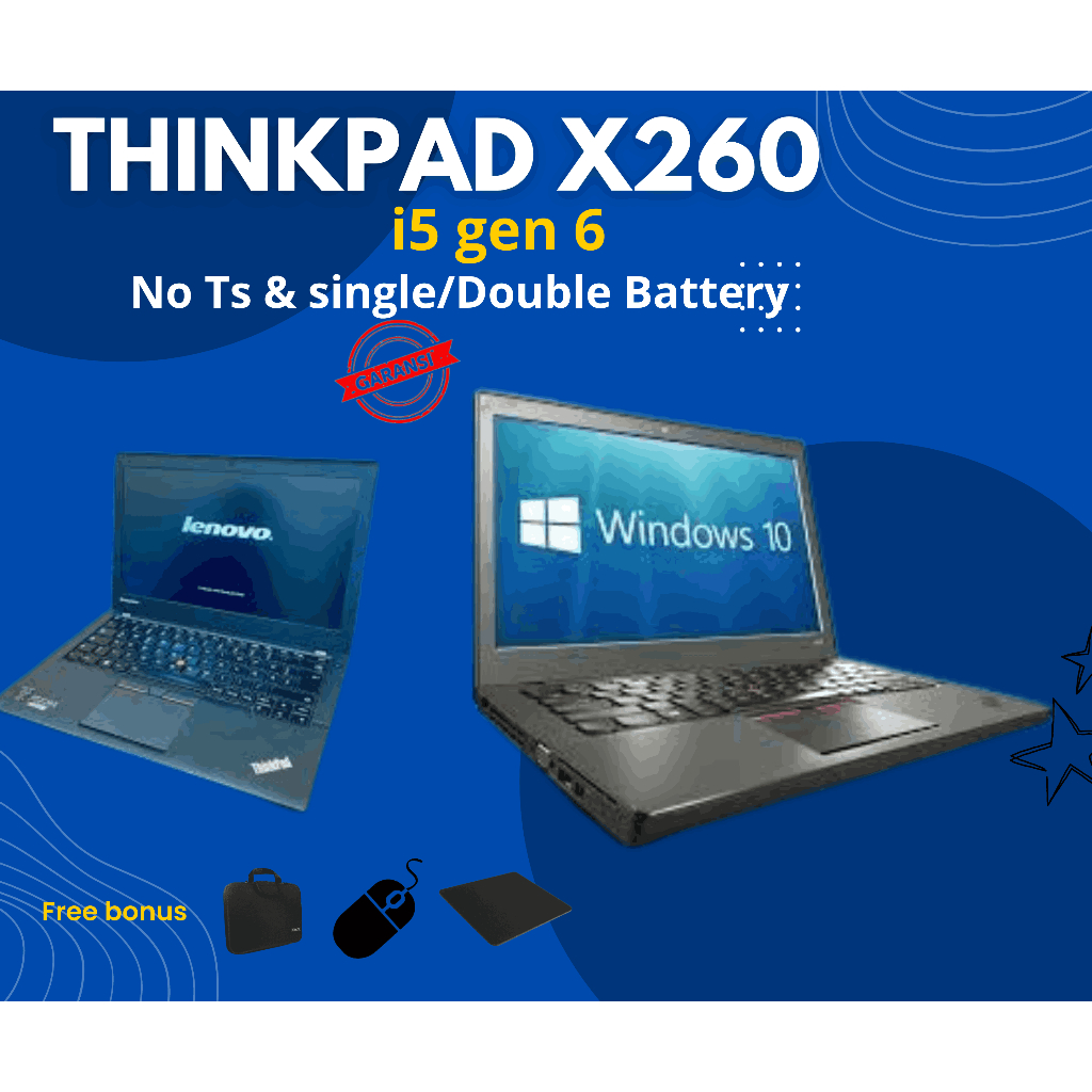 Lenovo Thinkpad X260 i5 gen 6 Second bergaransi