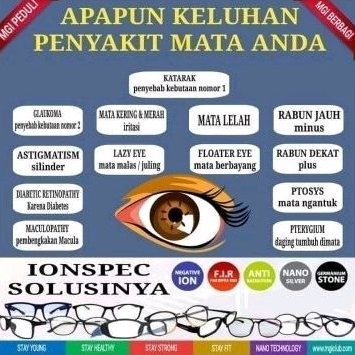 KACAMATA MGI NANOSPEC KACAMATA TERAPI KESEHATAN MATA MINUS PLUS SILINDER