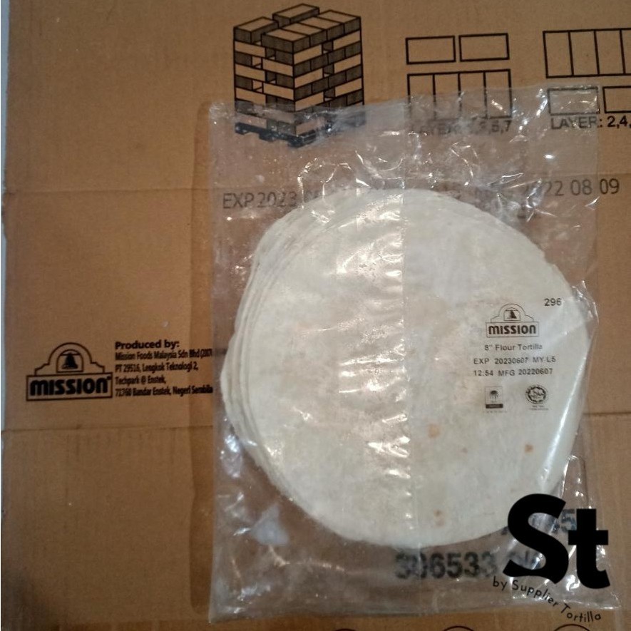 

MISSION Flour Tortilla Premium 8 Inch 20 cm (1 pack isi 12 pcs)