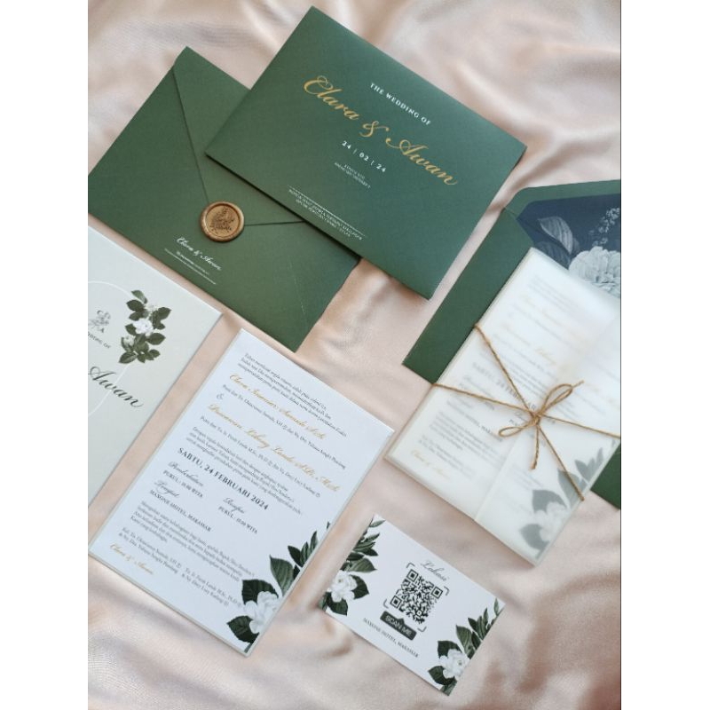 UNDANGAN HARDCOVER AMPLOP CETAK 2 SISI MINIMAL ORDER JUMLAH 10 PCS