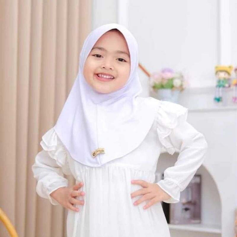 KERUDUNG JILBAB ANAK NAMIRA SPORT USIA 3-6TH DESMONA HIJAB BAHAN JERSEY BALON