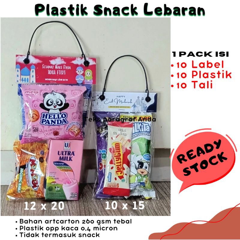 

[10 pcs] Plastik Snack Lebaran / Tas Snack Idul Fitri