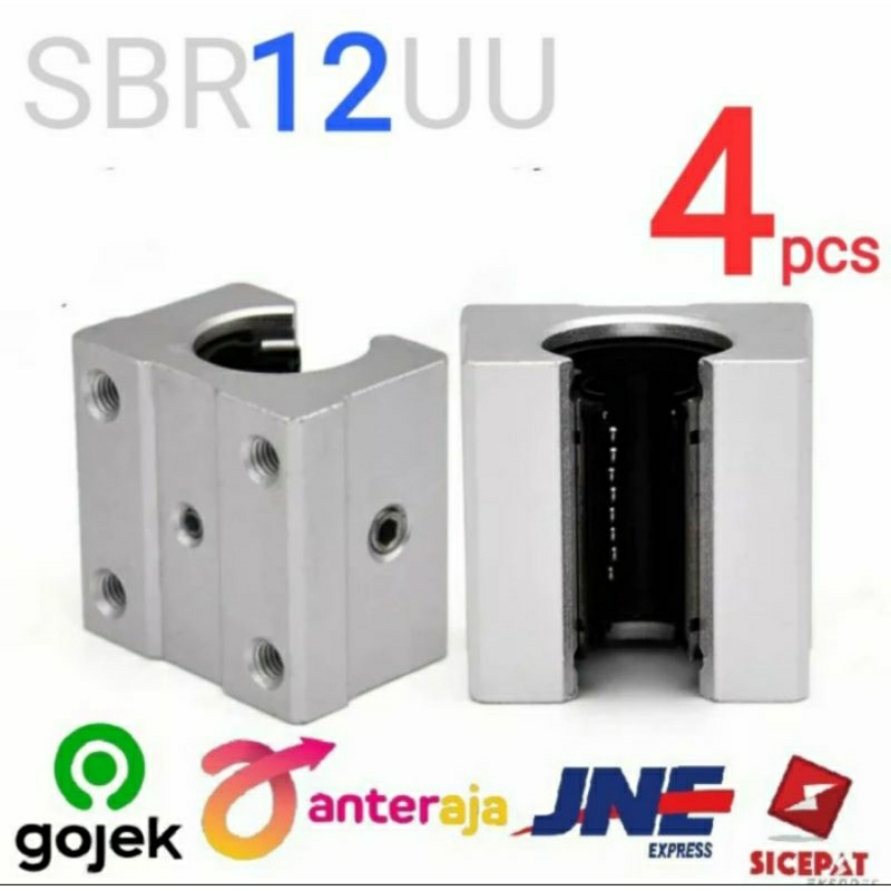 SBR12UU SBR12 SBR 12 linear guide bearing block sliding cnc rail -4pcs