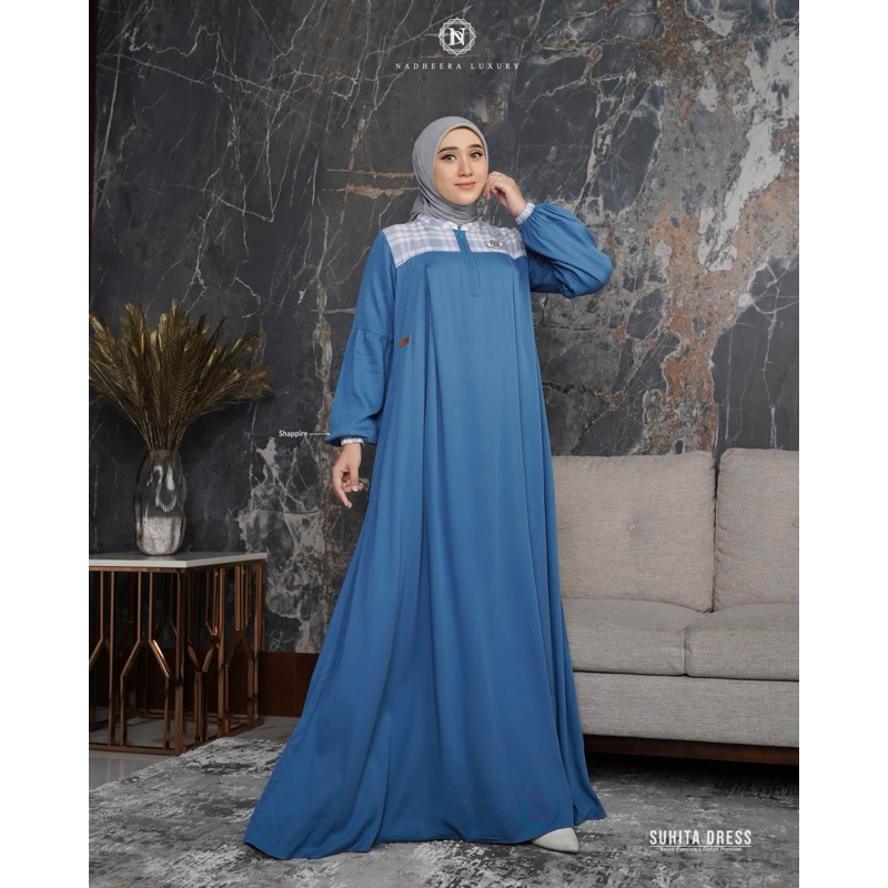 SALE - SUHITA DRESS GAMIS RAYON PREMIUM CANTIK SIMPLE BY NADHEERA LUXURY