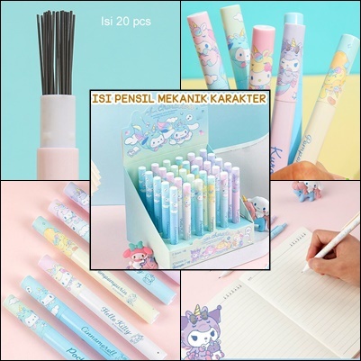 

ISI PENSIL MEKANIK HB 0.5 mm CINNAMOROLL | HELLOKITTY | POCACCO | CINAMORROL | KUROMO | MELODY | KUROMI | PERALATAN TULIS | ALAT TULIS KANTOR | ALAT TULIS SEKOLAH vincess