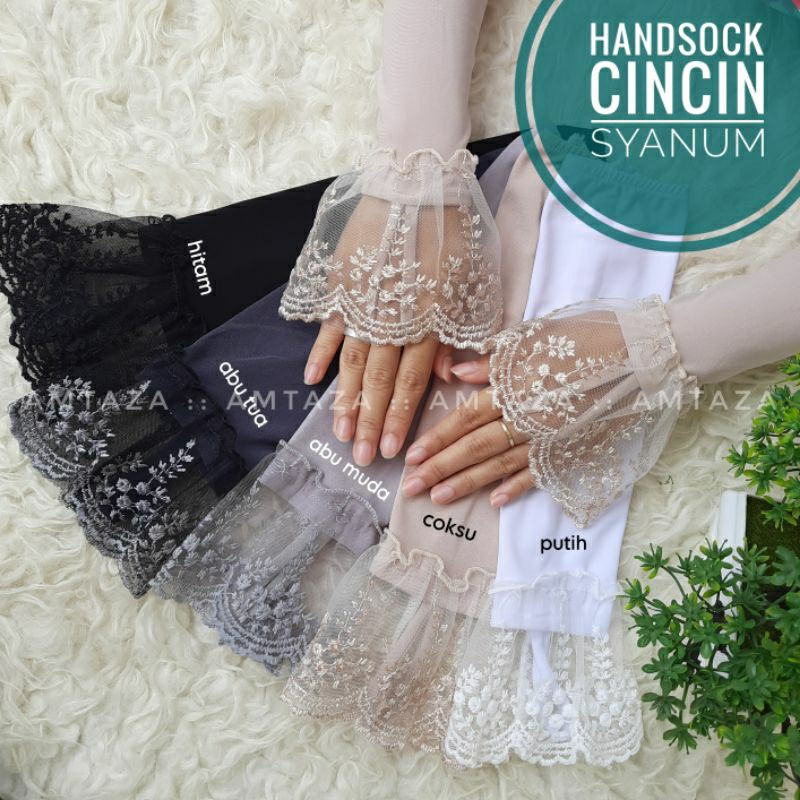 HANDSOCK RENDA BRUKAT CINCIN WALIMAH MEWAH CANTIK SYAR'I SYANUM AMTAZA
