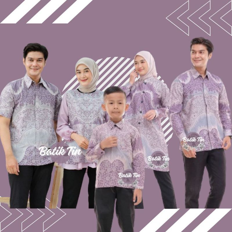 Couple Baju Batik Keluarga /Terbaru Couple Sweet Batik Ayah dan Anak Laki - laki / Baju Anak Laki-La