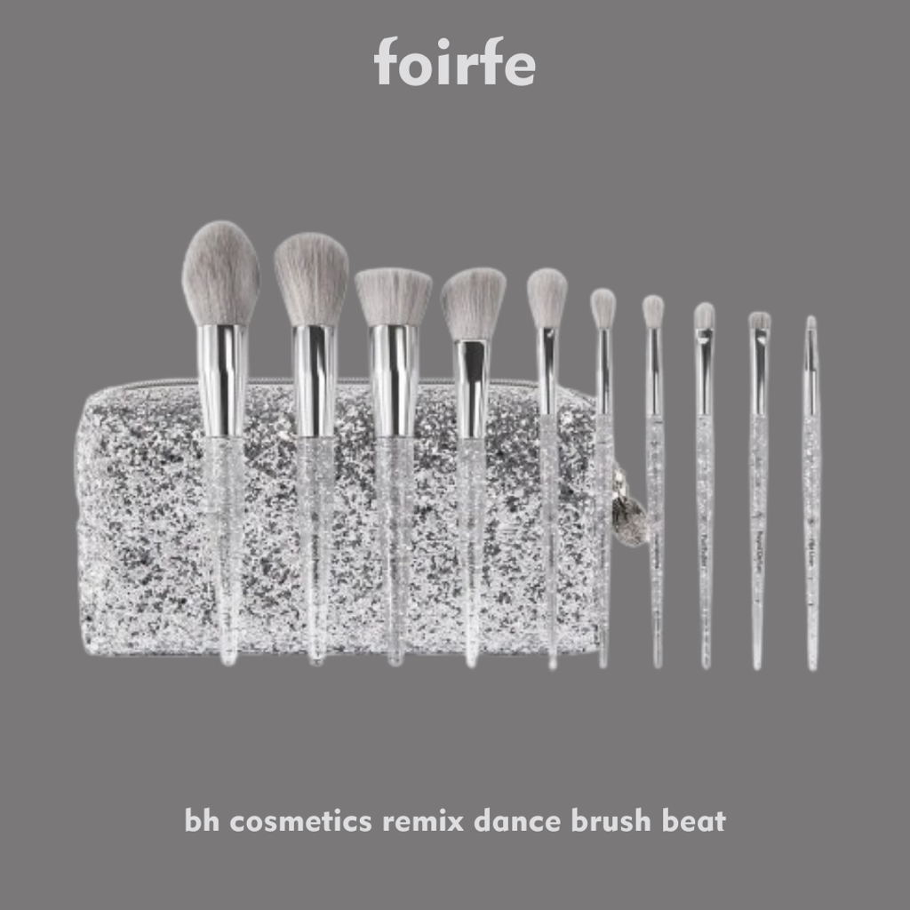 BH Cosmetics Remix Dance Brush Beat - 10 Piece F & Eye Brush Set with Bag