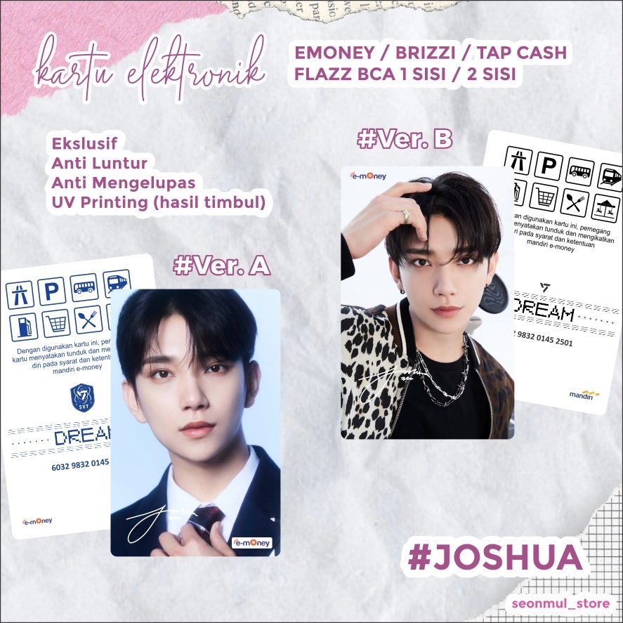 READY STOCK EMONEY JOSHUA SEVENTEEN DREAM / TAPCASH / FLAZZ / BRIZZI