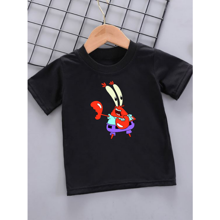 FASNCO Baju kaos anak PRIA/WANITA MR KRABS/Kaos TUAN KRAB/Kaos Anak