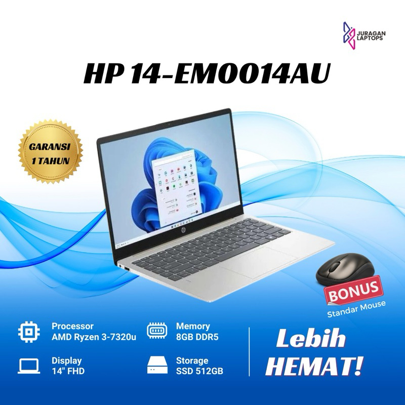 HP 14-EM0014AU Ryzen 3-7320u