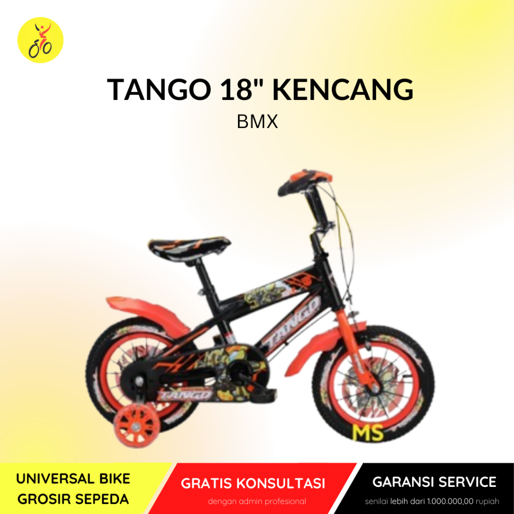 Sepeda Anak-anak umur 6-8 Tahun Termurah Bmx Tango Kencang Ukuran 18 Ban Kecil