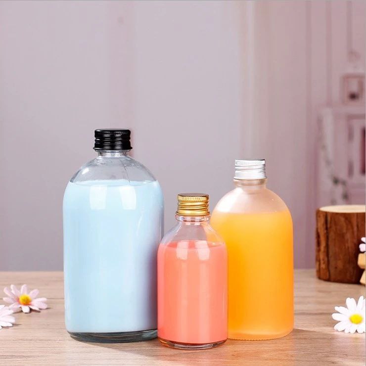 Botol Kaca 150ml 250ml 500ml 100ml 350ml 1000ml Boston Bulat Jus Madu Susu Kopi