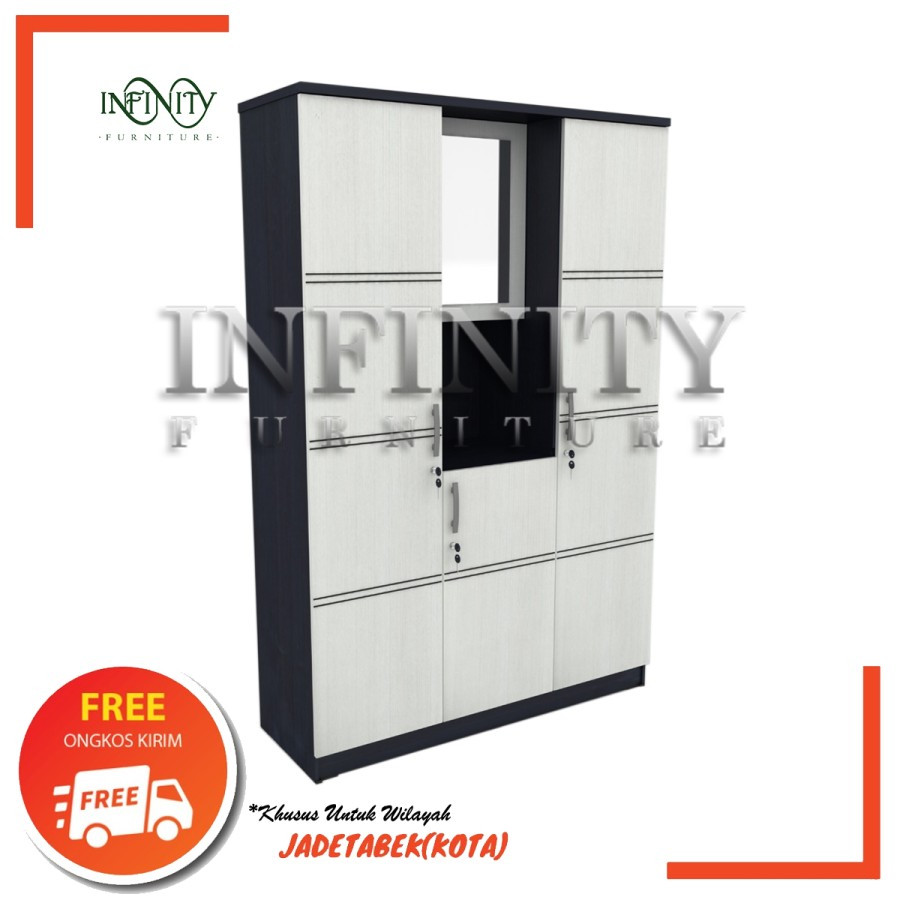 Lemari Pakaian 3 Pintu + Meja Rias 21 LP 305 1/2 C