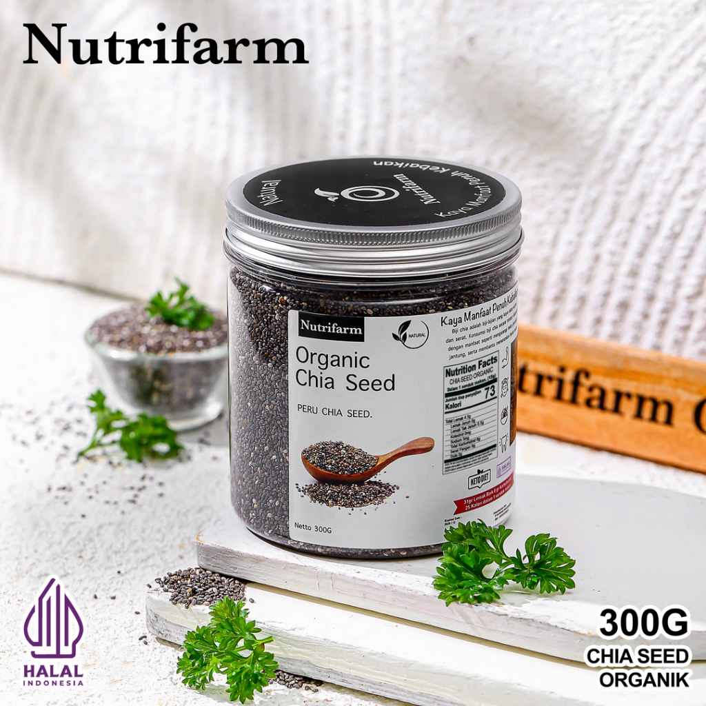 

NUTRIFARM CHIA SEEDS 300 GR ORIGINAL 100%/ CHIA SEEDS UNTUK DIET/ CHIA SEED ORGANIC 1KG/ CHIA SEEDS UNTUK DIET 1 KG/ CHIA SEED SARI LEMON/ CHIA SEEDS UNTUK DIET DAN LEMON ORIGINAL ORGANIC 100%