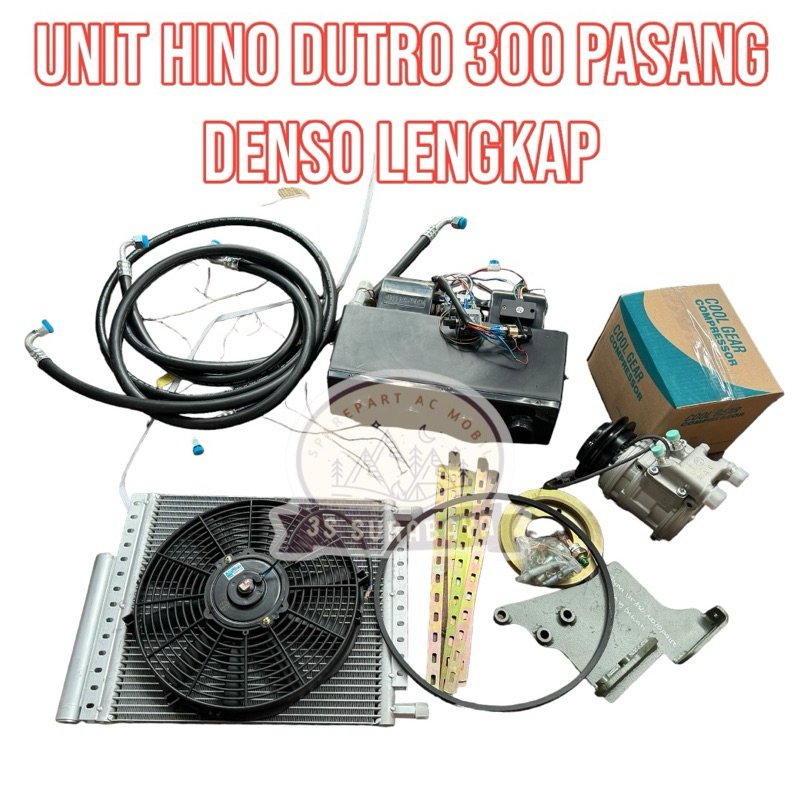Unit Ac Hino Dutro 130 300  Aki 12 Volt Denso Lengkap Tinggal Pasang (Baru/New)