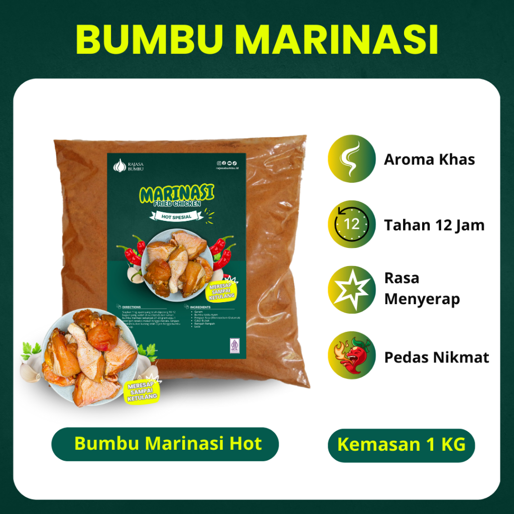 

Bumbu Marinasi Fried Chicken Hot Spicy Premium
