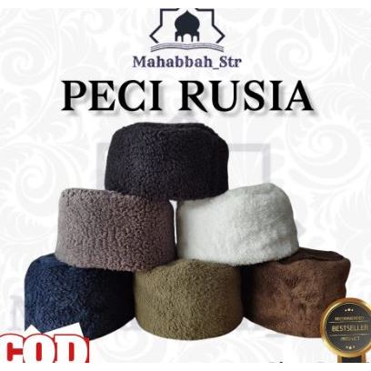 Promo Murah Peci Rusia / Peci Bulu Bukhara Bahan Lembut / Peci Lebaran