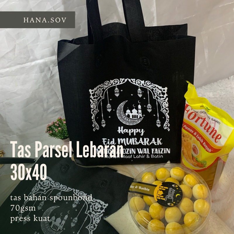 

Grosir TAS PARSEL LEBARAN Sponboun pres 30x40 Tas parsel Idul Fitri