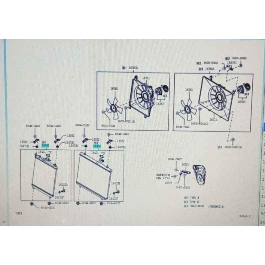Radiator assy avanza 2011-2015 original toyota