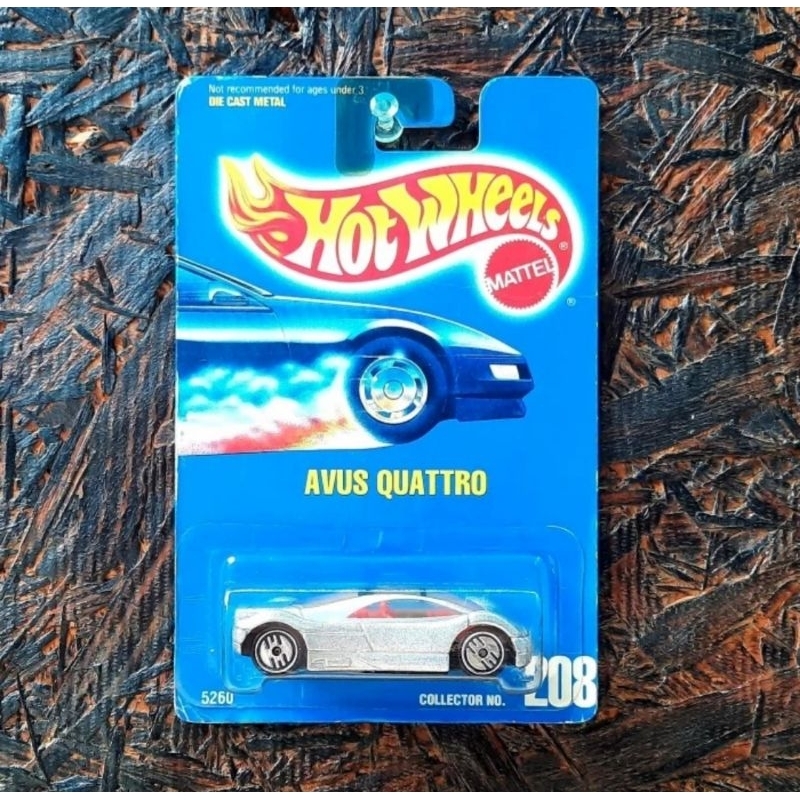 Hot Wheels Avus Quattro Audi Silver UH Blue Card 1993