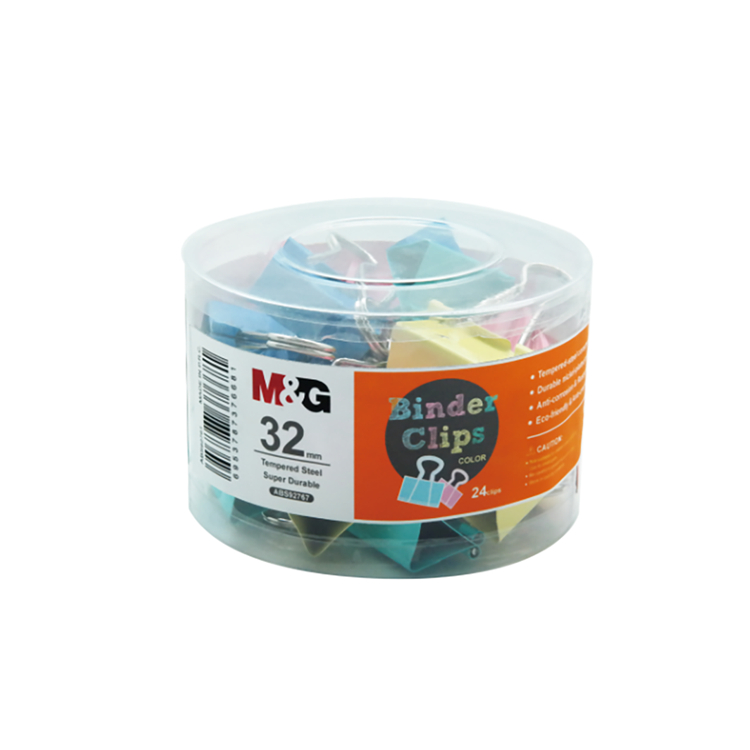 

Kertas Klip Set Warna Warni 32mm = 24 pcs/Box M&G Paper Clip / Binder Clips Colorful ABS92767