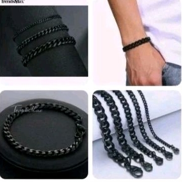 GELANG TITANIUM RANTAI HITAM