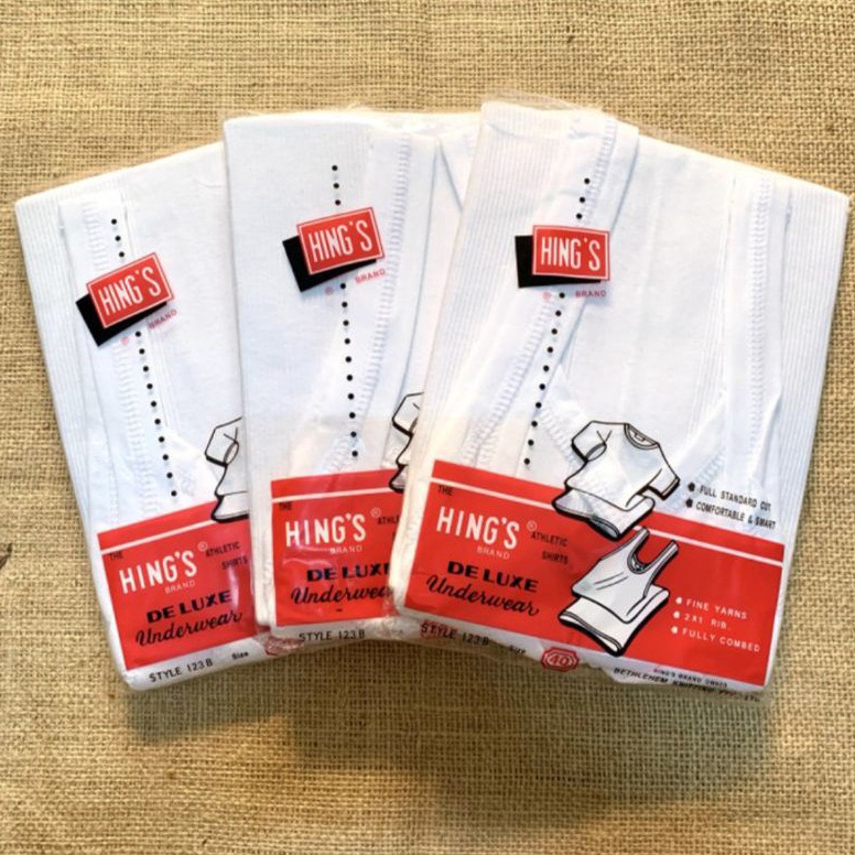 Terbaru 3 Pcs  Singlet HINGS 123B Pria Dewasa  Kaos Dalam Hings  Pakaian Dalam Pria Hing Laki Laki D