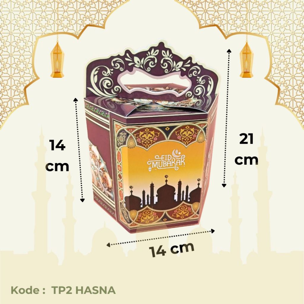 

Box Lebaran 2 Toples 500gr TP2 HASNA / Dus Jinjing Hampers Packaging Idul Fitri