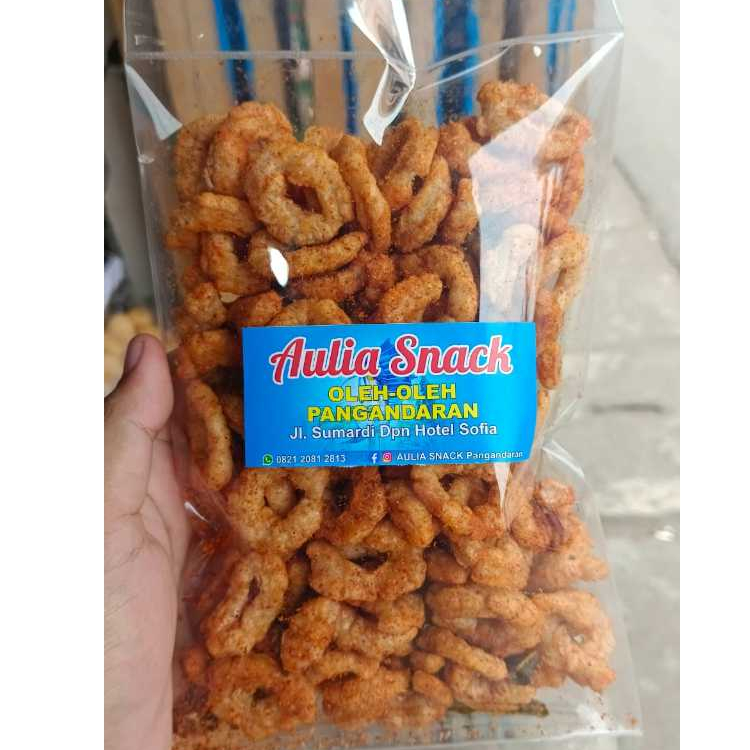 

Cincin udang Pedas daun jeruk / Lanting Udang Aulia Snack / Lanting cumi Pedas