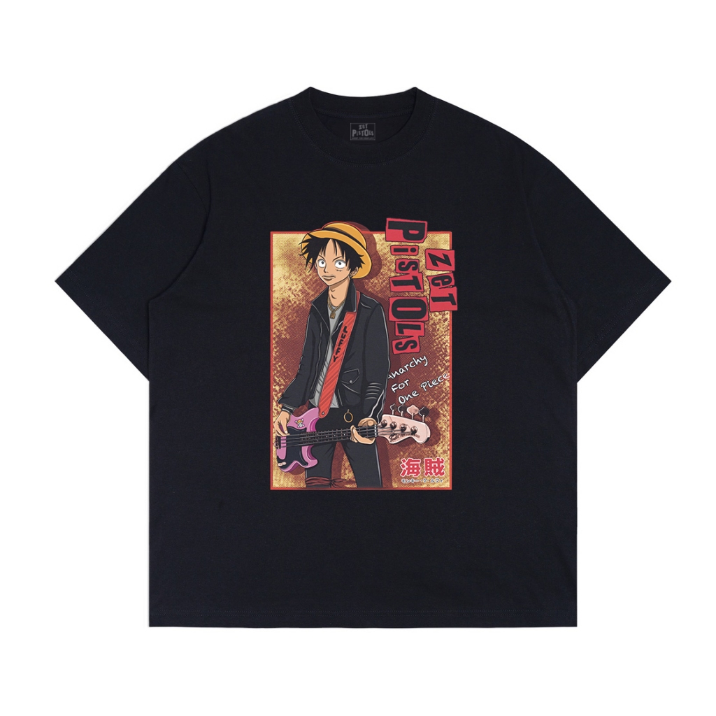 Zetpistol Kaos tshirt vintage casual anime unisex regular One Piece onepiece luffy sid vicious rock 