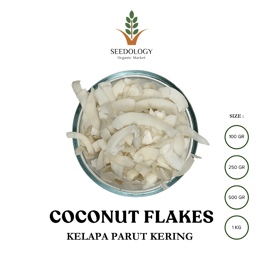 

Organic Coconut Flakes 1Kg - Kelapa Serut / Parut