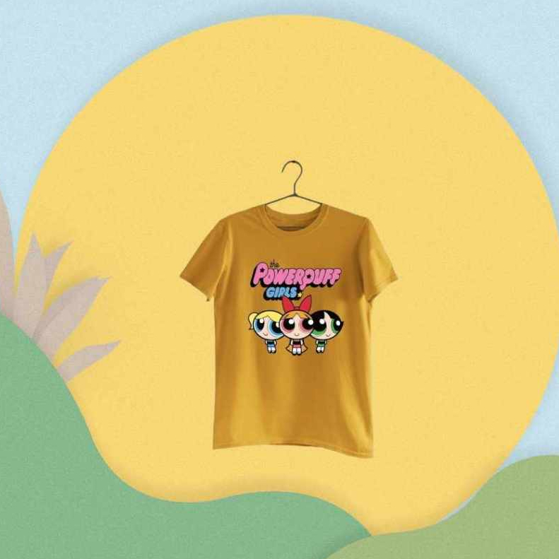 Baju Kaos Distro Anak Perempuan Motif Powerpuff Girls