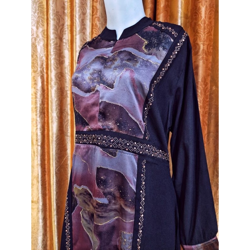 GAMIS HITAM ZETBLACK / gamis Seide Busui / terbaru lebaran