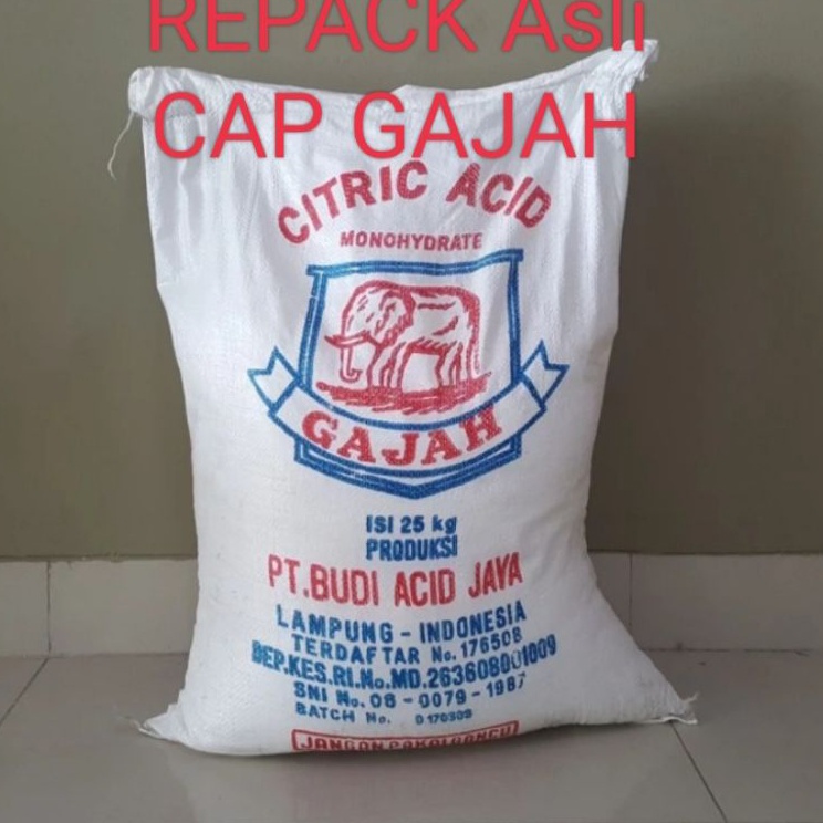 Tertarik Sitrun Asli Cap Gajah REPACK 1 Kilo Gram Asam Sitrun 1kg Citrun
