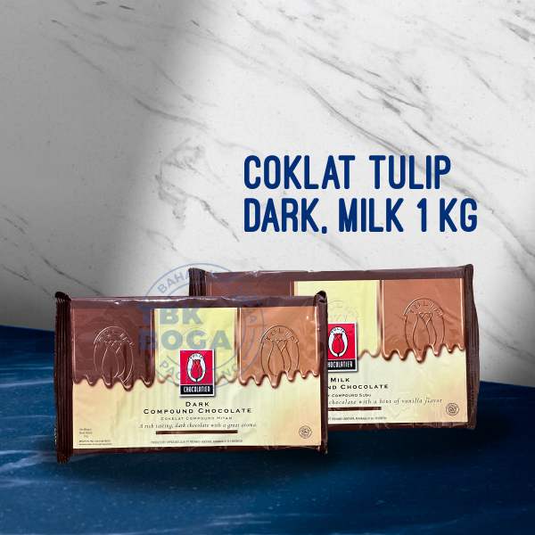 

Tulip Batang 1 Kg ( Dark, Milk, White ) Coklat Compound DCC Susu