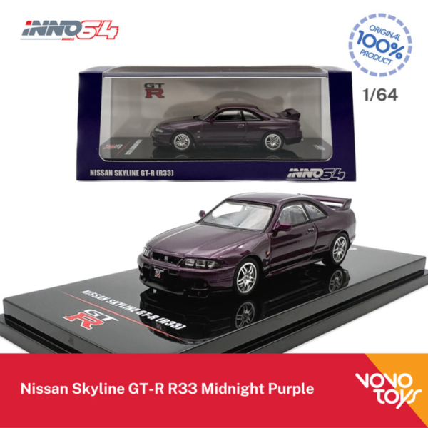 Jual Inno 1/64 Nissan Skyline GT-R R33 Midnight Purple Inno64 Murah